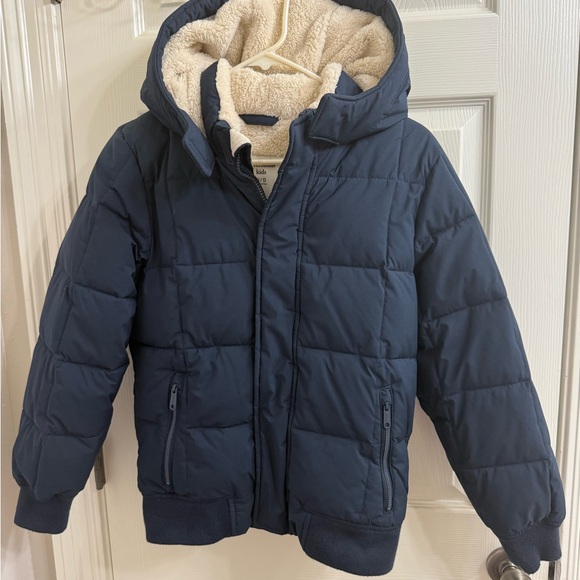 abercrombie kids Other - Abercrombie Kids Navy Blue Fur Lined Puffer Jacket